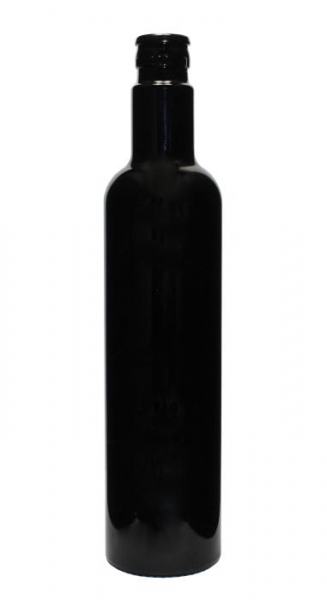 Flasche rund 500ml violettglas, Spezialmündung CPR  Lieferung ohne Verschluss, bei Bedarf bitte separat bestellen!